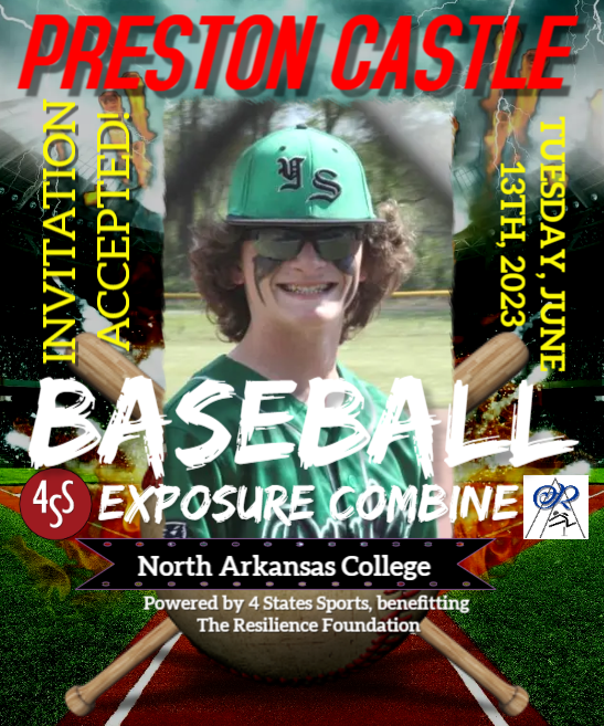 We are excited to announce that Preston Castle, a '25 CF/LHP from Yellville-Summit HS has accepted our invitation to complete in the Exposure Combine at <a href="/NortharkB/">North Arkansas College Baseball</a> on 6/13! <a href="/coachjones68/">Coach Jones</a> <a href="/ATUBaseball/">Arkansas Tech Baseball</a> <a href="/WebsterBaseball/">Webster Baseball</a> <a href="/SCUBaseball/">SCU Baseball</a> <a href="/Cobra_Baseball/">Parkland Baseball</a> <a href="/TrojanBB/">MS Delta CC Baseball</a> <a href="/KCKbaseball/">KCK Baseball</a>