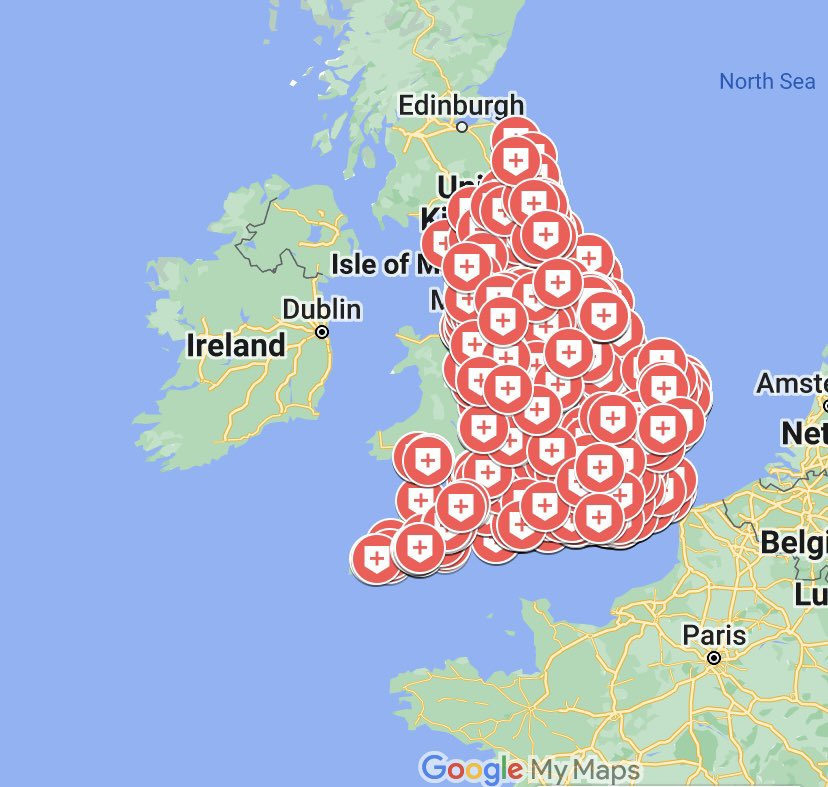 Sooo… we’re revealing MP’ interests in private healthcare later. But just take a quick look at this first

This map shows outsourced NHS services in the UK. Every single one of these pins shows an NHS service run by another provider (many of them are private companies)

…
