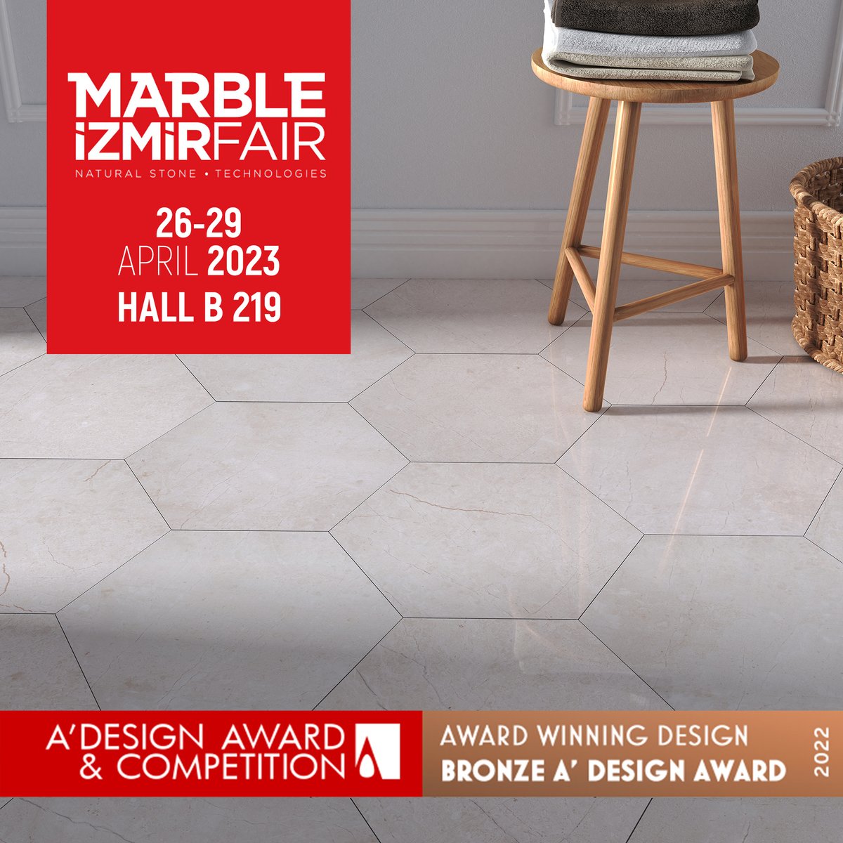 ionicstone's tweet photo. We welcome you to our stand at #marble #izmir #exhibition to view our latest collection of #naturalstone #tiles https://t.co/m1AGhyQVE2