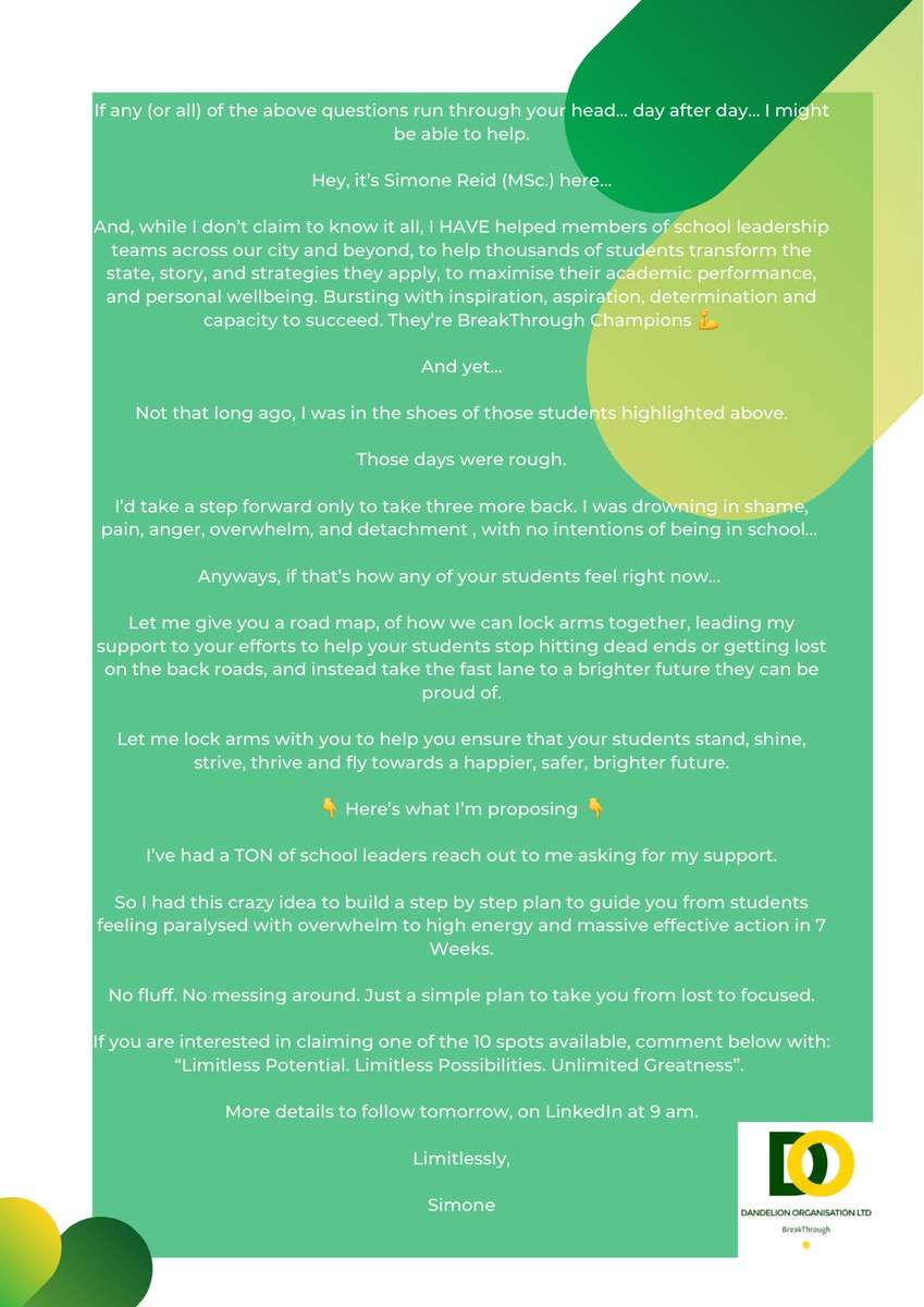 BreakThru_Queen's tweet photo. 🌼 Are you a member of the school leadership team? then read and drop a comment below 🌼 https://t.co/YhncimmvGi