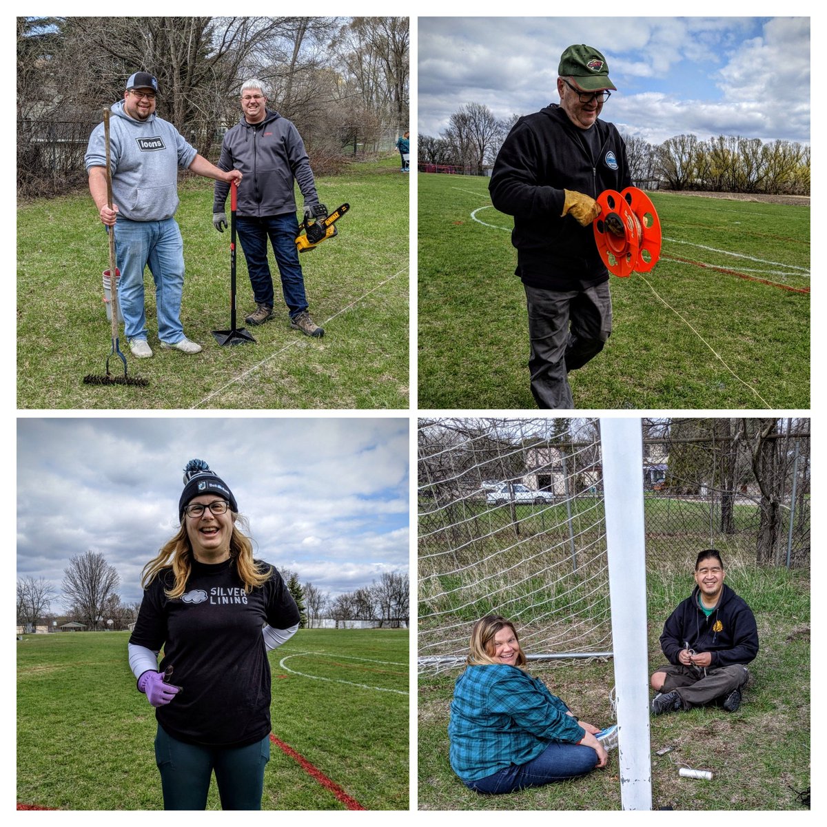 DC_SilverLining's tweet photo. Thanks to all 9 #voLOONteers who showed up to get the Somali American Youth Enrichment Club soccer field in Inver Grove Heights ready for the 2023 season. And special thanks to @NealSLogan for his continued commitment to the #SAYEC / #DCSL relationship &amp;leadership on event day. https://t.co/0mwpPqq1Pg