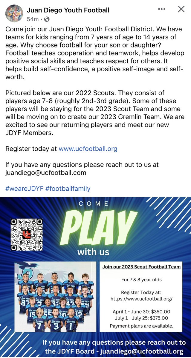 Juan Diego Youth Football (@jdyouthfootball) on Twitter photo 
