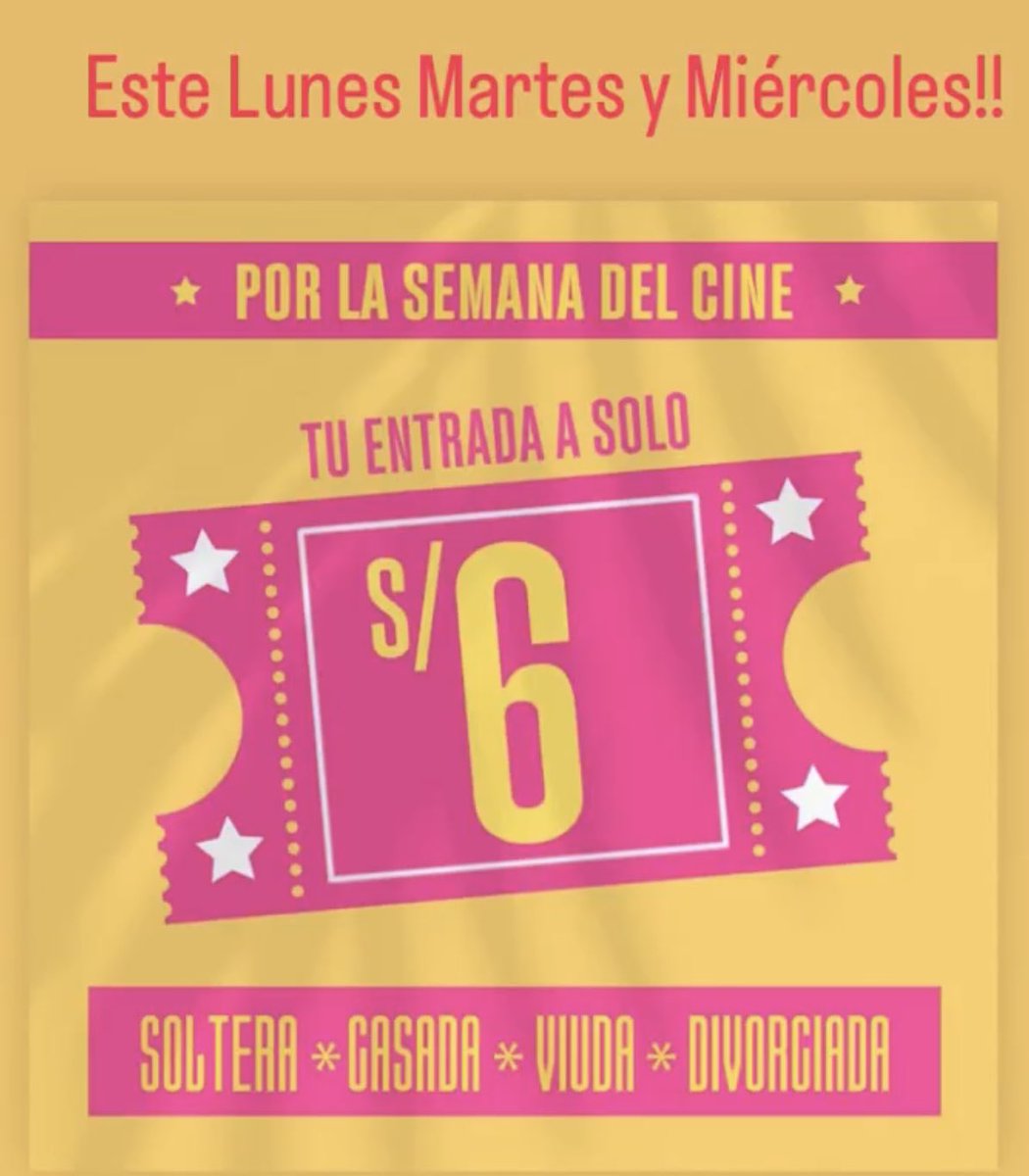 Cristian Rivero (@_cristianrivero) on Twitter photo Disfruta el día del cine yendo a ver Soltera Casa Viuda Divorciada 😊 Disfruta el día del cine yendo a ver Soltera Casa Viuda Divorciada 😊