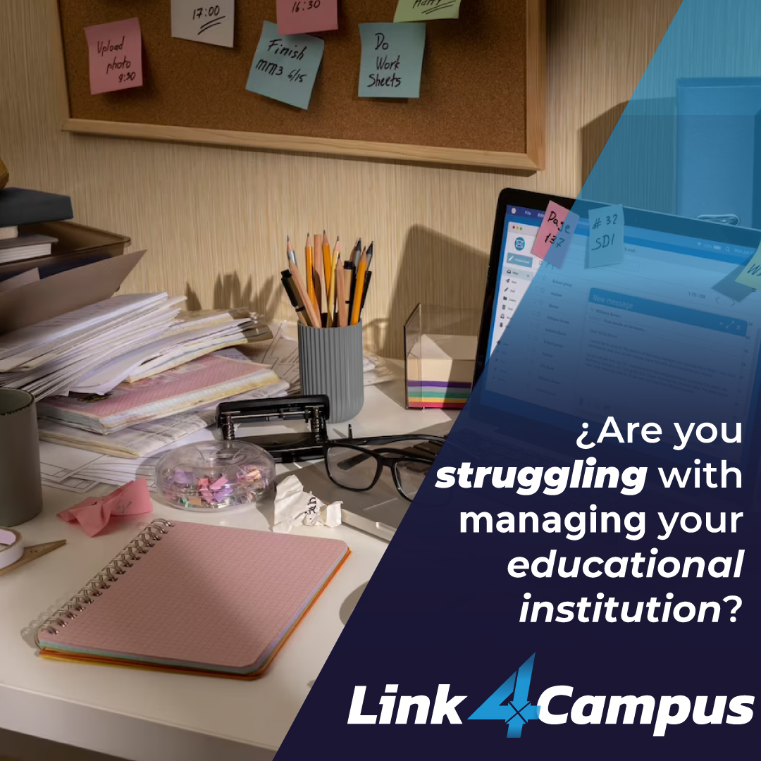 😓 ¿Are you struggling with managing your educational institution? Our innovative management solutions can help streamline your processes and save you time! 📩 Contact us link4campus.com/contact-us/