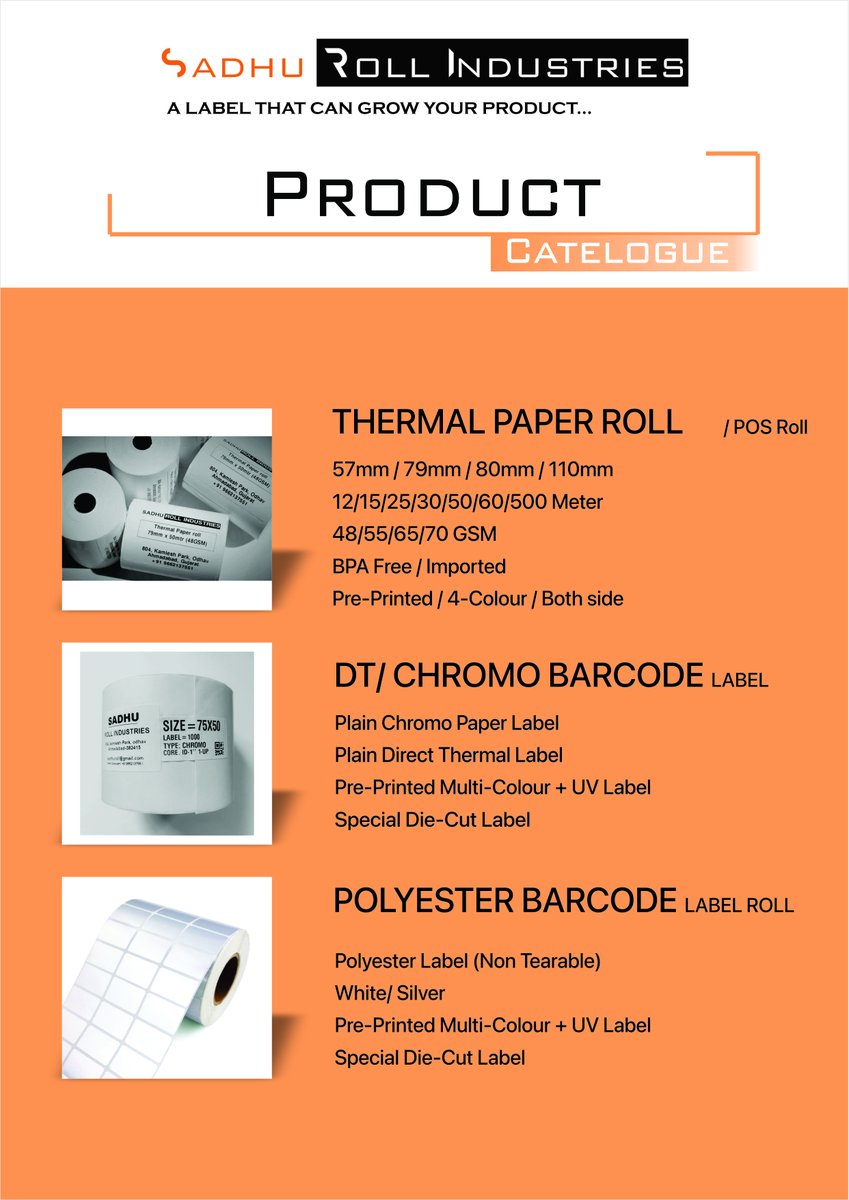 We Provide... #thermalpaper #directthermal #chromolabel #polyesterlabel #productlabel