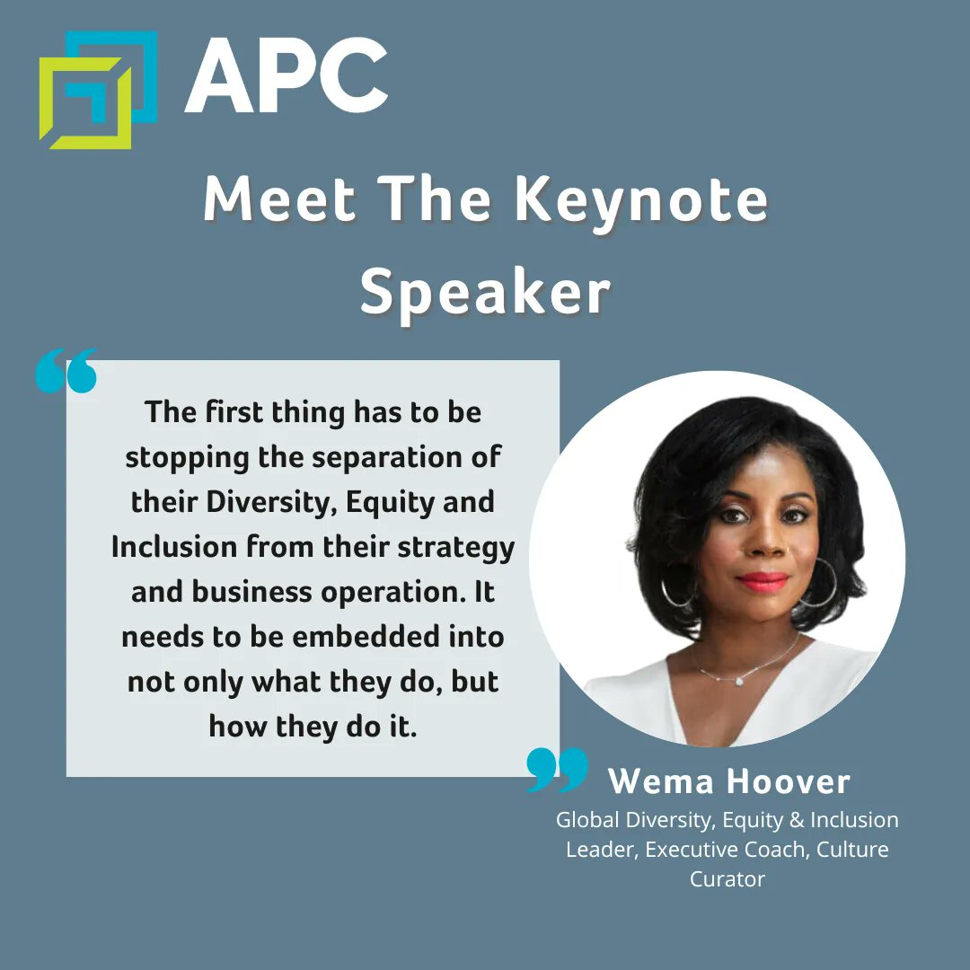 APCevent's tweet photo. Our differences make us stronger and more resilient. Wema Hoover demonstrates that inclusion means creating an environment where everyone feels valued, respected, and included, regardless of their differences. #WemaHoover #apc2023 #apcevent #careerdevelopment https://t.co/r4YzCY1Ncv