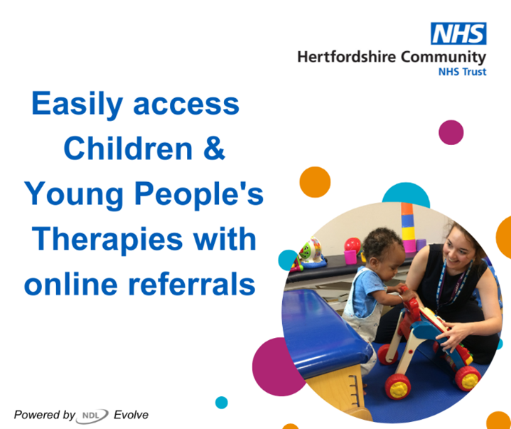 Today HCT goes live with their first referral automation process for Children’s and Young Peoples Therapy service
Referrals can be made following this link: lnkd.in/ecVp296j  
Watch this video for more information on the automation pathway: lnkd.in/e6mddrku
<a href="/HCTNHS/">Hertfordshire Community NHS Trust</a>