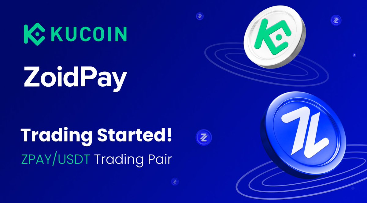 eduardoneci's tweet photo. 🔥 The onset of a new era for $ZPAY trading

ZPAY is now open for trading on @kucoincom

https://t.co/cOH0cZRRi6

This is our biggest listing and marks the beginning of a phase which will see a number of exciting milestones,

✅ Super App launch
✅ ZoidCore APIs & SDKs

For more, check the 🧵