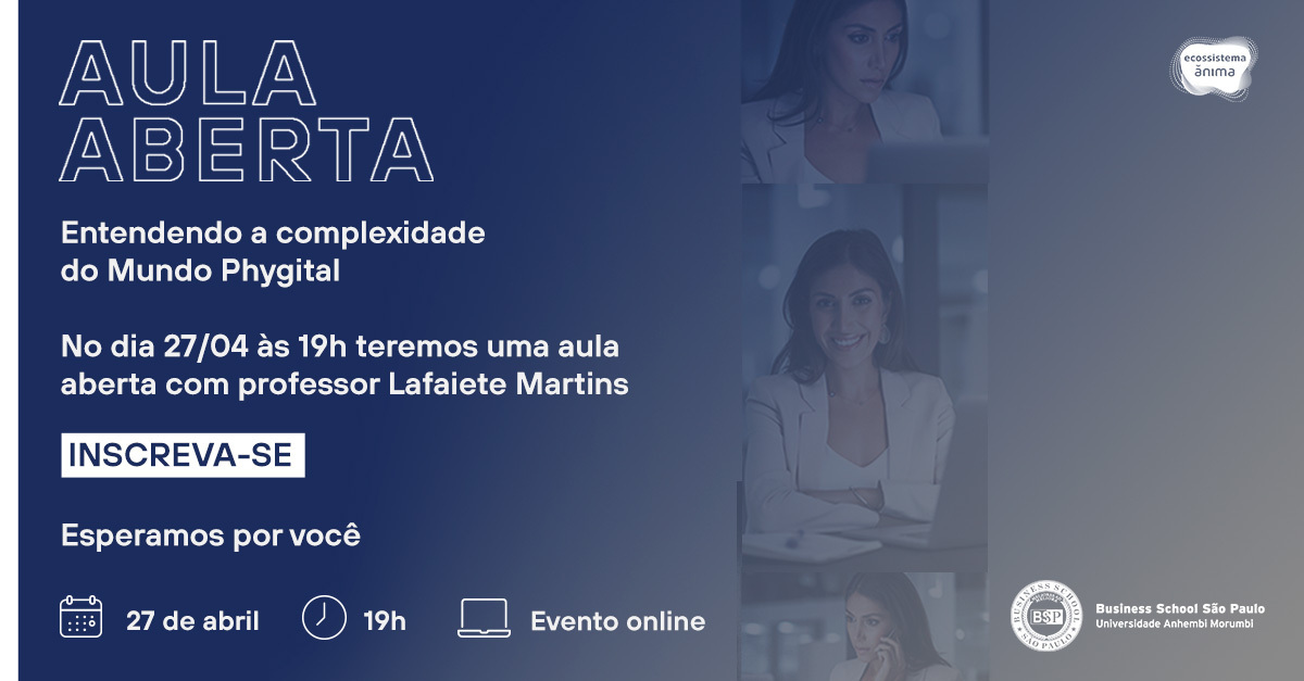 Você está convidado para a aula aberta "Entendendo a complexidade do Mundo Phygital", com a presença do professor Lafaiete Martins.

Inscreva-se aqui: forms.office.com/r/h1Sicya6CT