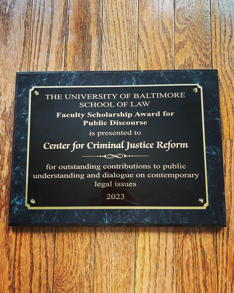 UBalt Law Center for Criminal Justice Reform tweet media