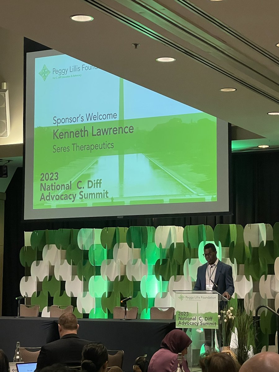 PeggyFund's tweet photo. “Remember to hold onto your why as you listen to the speakers today.” Sponsor welcome remarks from @kennethPharmD of @SeresTX the lead sponsor of #2023cdiffsummit https://t.co/pV6rXq6piO