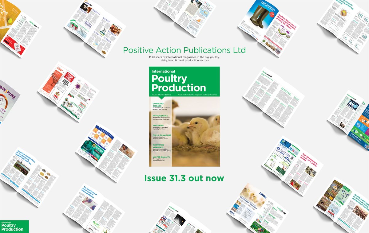 agriinsight's tweet photo. 📗 International Poultry Production 31.3 is out now! 📗
With articles from:
@PoultryCeva @CevaSanteAnimal, @DelaconPhyto, #HylineInternational, #VeitElectronics, @Herbonis1 and #AviagenTurkeys.
The #OptionsFor is looking at #Oils &amp; #Flavours. https://t.co/ALbYr4qTTL