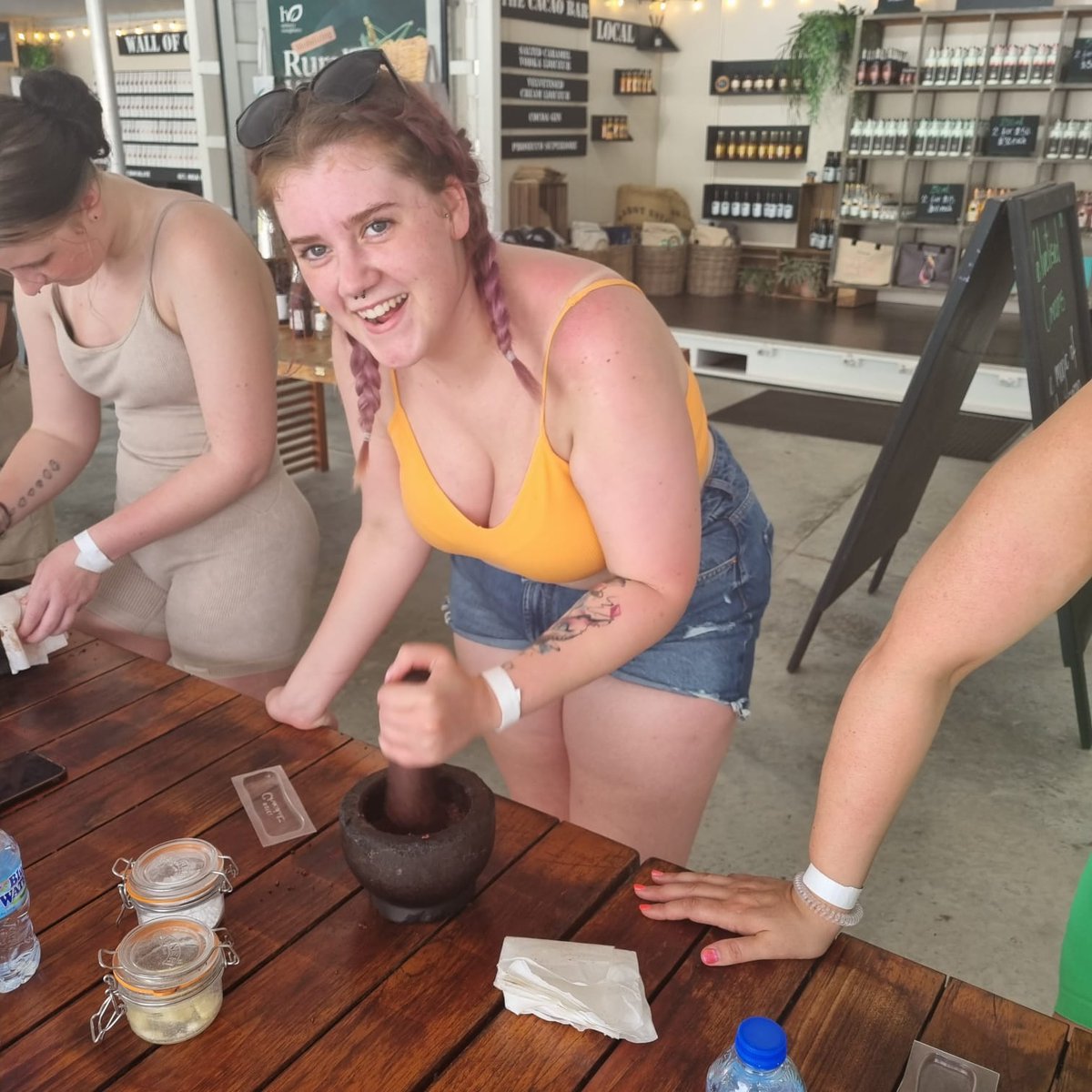 Animal Management students in Saint Lucia went to Project Chocolat from Hotel Chocolat. 

They got to tour a rainforest, learn about cultivation, pollination, grafting trees, try fresh cocoa, and made a chocolate bar using cocoa nibs, cocoa butter and refined sugar.