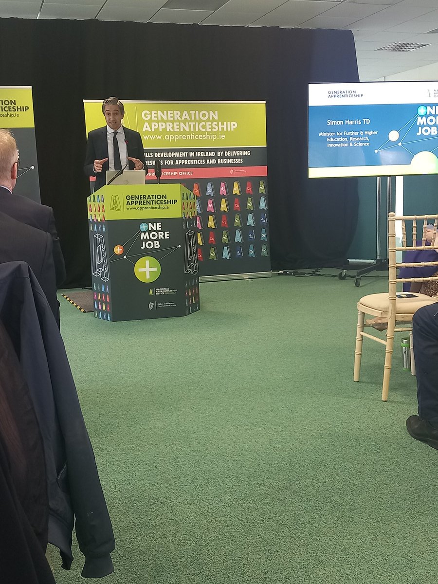 Great to represent <a href="/CorkETB/">CorkETB🇮🇪🇪🇺</a> and to be with colleagues from <a href="/apprenticesIrl/">Apprenticeship Irl</a> <a href="/msletb/">MSLETB</a> <a href="/atu_ie/">Atlantic Technological University</a> as <a href="/SimonHarrisTD/">Simon Harris TD</a> launches the #onemorejob inniative 
#generationapprenticeship