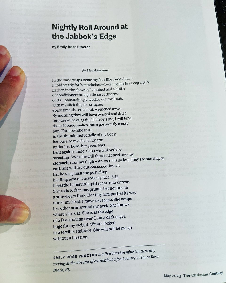 EmroseProctor's tweet photo. Thanks to my daughter, my fellow @longleafwriters poets, and @ChristianCent for getting this poem birthed and out into the world! https://t.co/9ODVgQcmUP