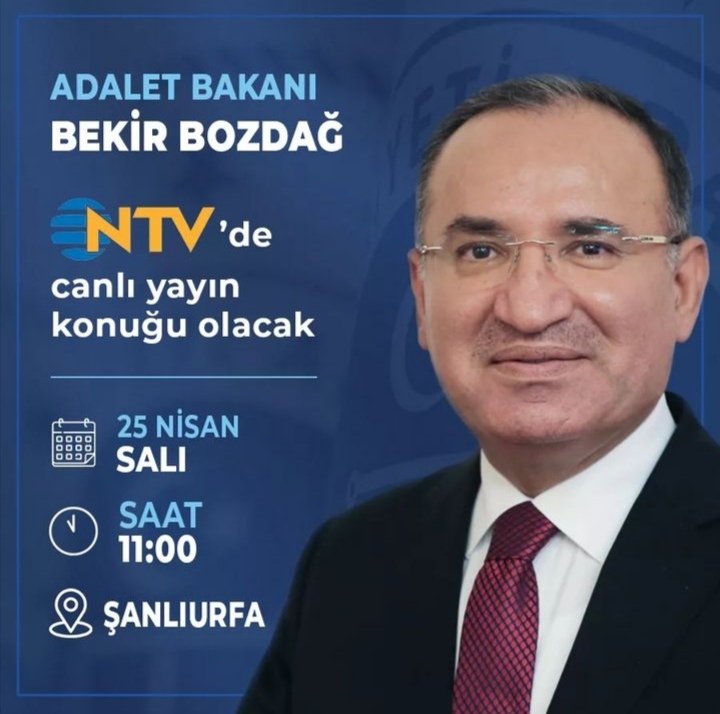 👉DUYURU 👈
 
👉 SN ADALET BAKANI BEKİR BOZDAĞ 25.NİSAN 
SAAT 11:00 DA NTV 'DE CANLI YAYIN KONUĞU OLACAKTIR ...
<a href="/ntv/">NTV</a>

👉 TÜM MAHKUM YAKINLARINA DUYURULUR..

👉 KATILIM SAĞLAYALIM VE TALEPLERİMİZİ BELİRTELİM...

Milyonlar AFBekliyor
