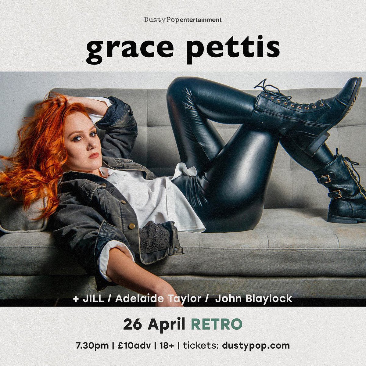 .@GracePettis' #UK Tour Dates start this week! The first stop is this Wednesday at @ManchesterRetro! She will also be making stops in #London, #Nottingham, #Durham & #Preston. All the dates & ticket links are listed on her website at gracepettis.com.