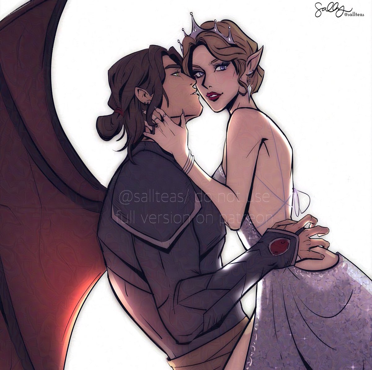 sallteas's tweet photo. Cassian &amp; Nesta ⚔️🤍 https://t.co/McCbflwDC9