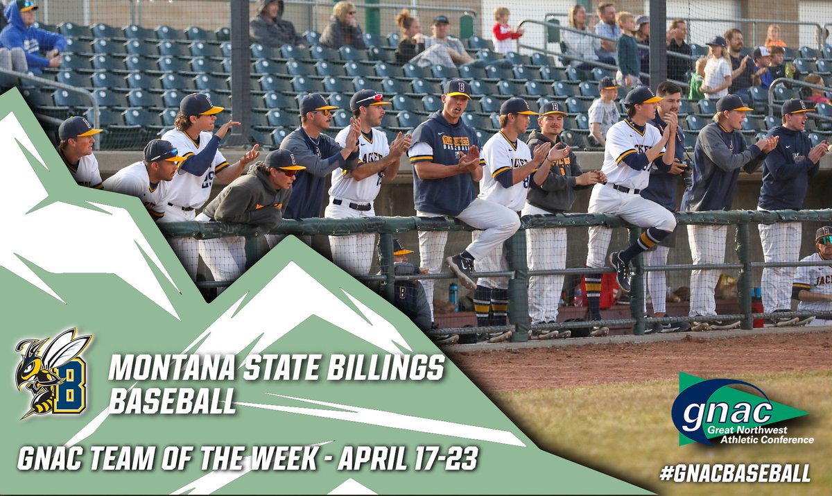 #GNACBaseball | Congrats to <a href="/MSUBsports/">MSUB Sports</a> baseball on being named the GNAC Team of the Week after a sweep last week!
Read More: bit.ly/3AplTAt