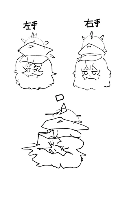 draw iroha with left hand/right hand/mouth 