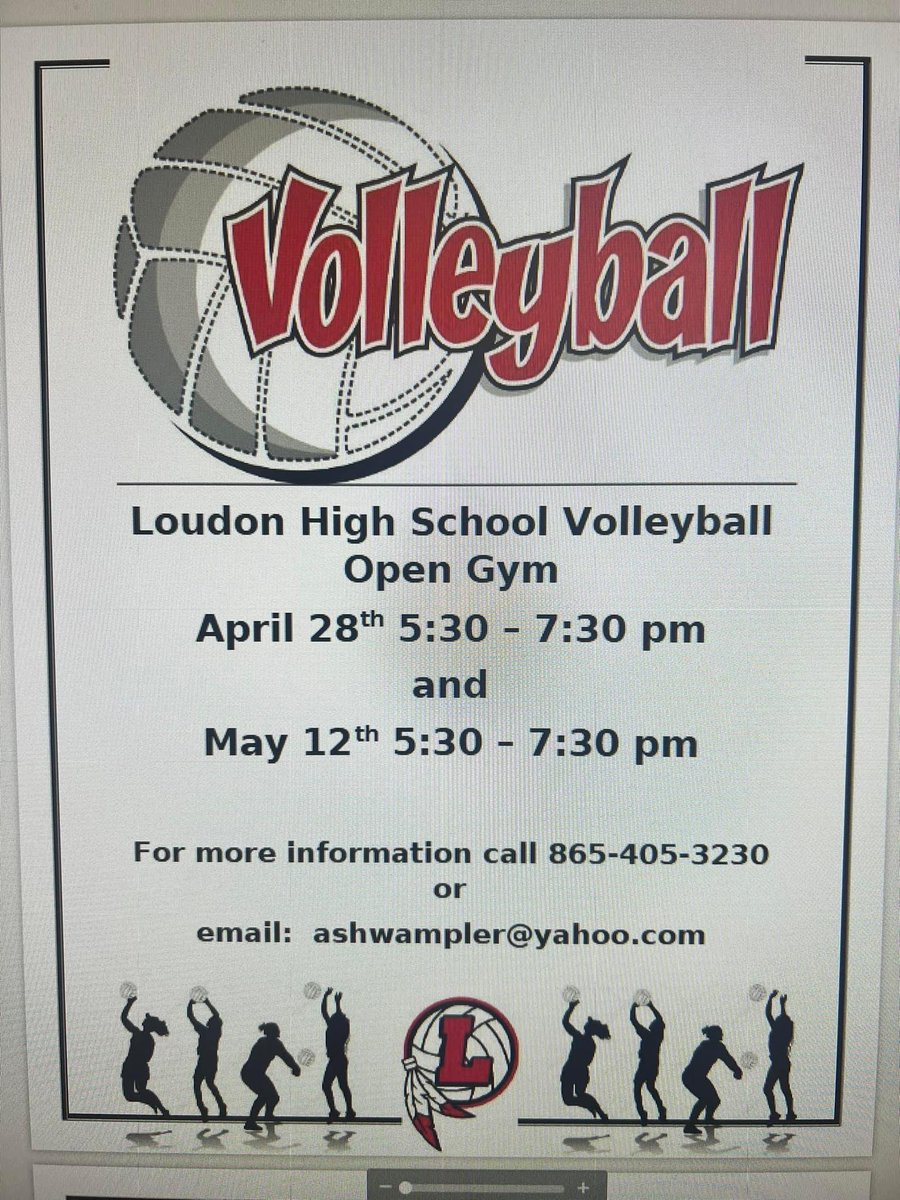 Prospective volleyball players, join Coach Ashton Wampler Range for open gym on April 28 and May 12.