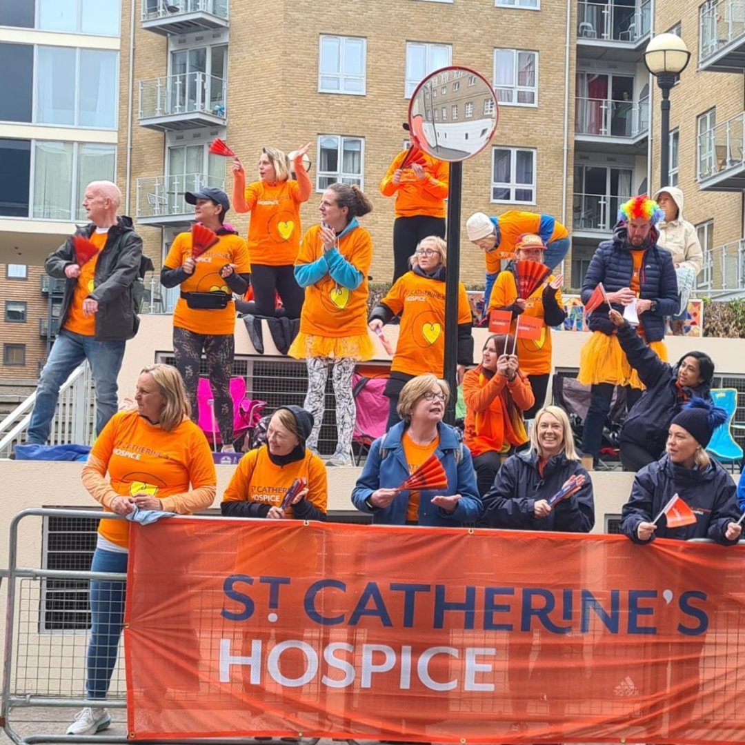 StCHospice's tweet photo. A huge congratulations and well done to everyone who took part in the London Marathon over the weekend! 🎉 #teamStCH was made up of incredible runners, ranging from 23 to 70 (and everything in between). We couldn't be more proud of each and every one of them 🧡 https://t.co/DcKizbr75w