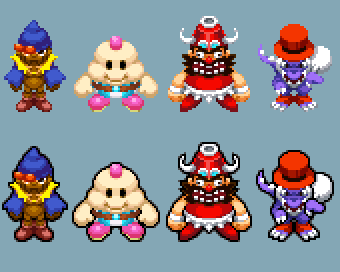 SMRPG characters in Mario and Luigi 3DS style

Also with outlines for kicks.