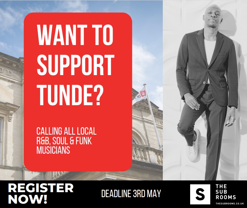 COMPETITION 📢 would you like to support @Tunde at the Sub Rooms this May? Fill in this form enter: forms.gle/2u9FMpPkgZXaUf… Please share with anyone who might be interested!