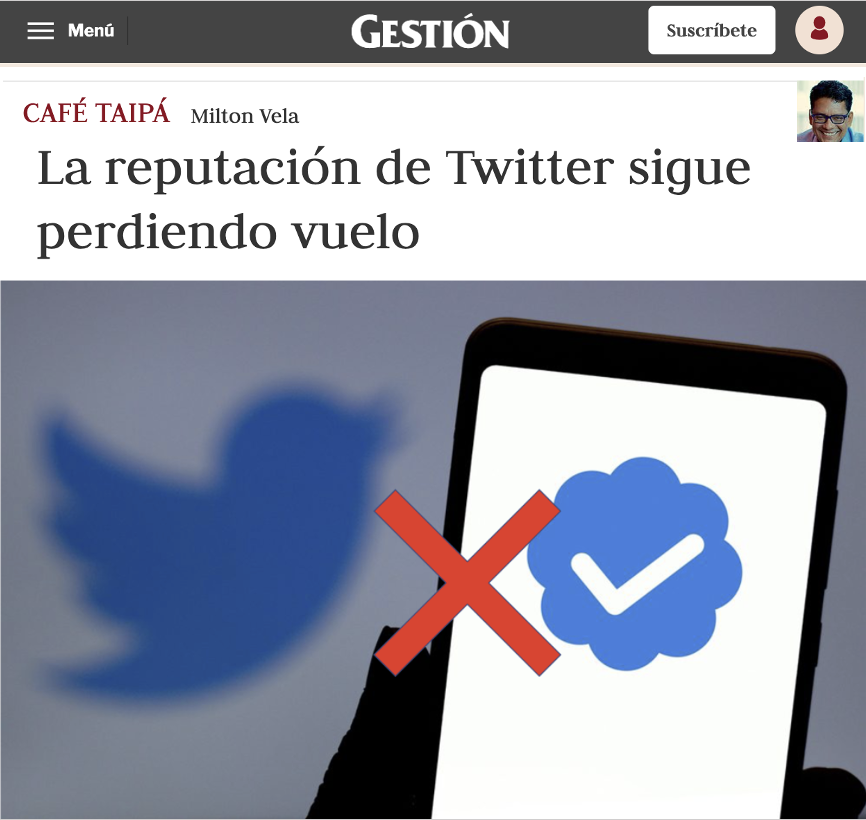 CafeTaipa's tweet photo. Las decisiones de @elonmusk sobre Twitter, afectan cada vez más a la #reputación de la plataforma. ¿Hasta dónde llegarán los efectos?
¡Hay café servido de @MiltonVV en @Gestionpe!
☕️👉 https://t.co/8vHwFZd0OW https://t.co/fTZrgQRKcZ