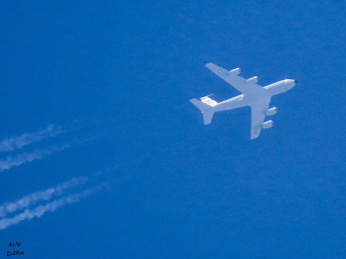 AsafEldan's tweet photo. #USAF #Boeing #WC135R #ConstantPhoenix reg. 64-14836 at FL330 as #flight #ATOM36 crossing above Israel #milair #avgeek #aviation #planespotting @usairforce https://t.co/aNMzeyRBx2