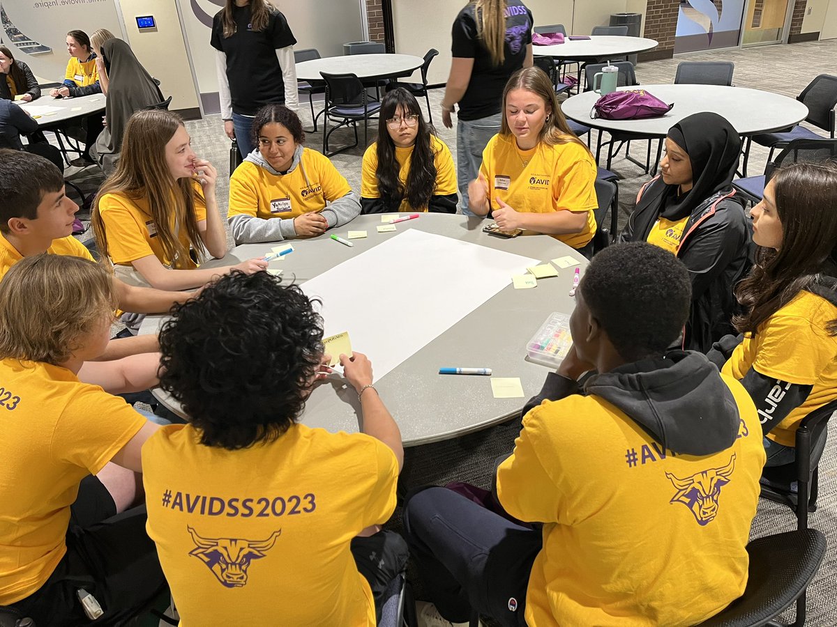 AVID scholars engaging in collaboration! #collegeandcareeready #WeAreLimitless #AVIDSS2023 #AVID4Possibility #leader