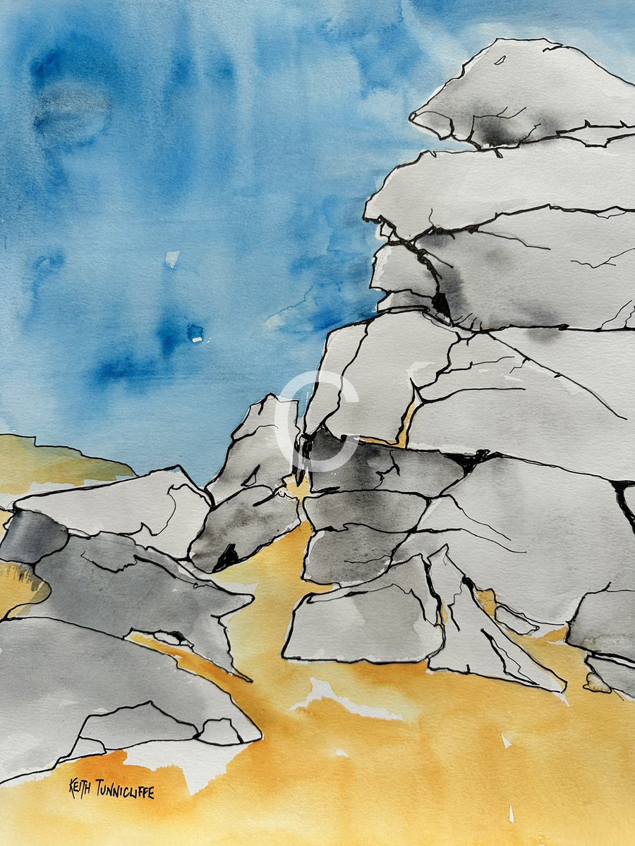 LarkStudios's tweet image. #picoftheday Thank you for all the nice comments! This Original Watercolour now available via my Gallery page! #dartmoor #tors #watercolour larkstudios.co.uk/gallery/