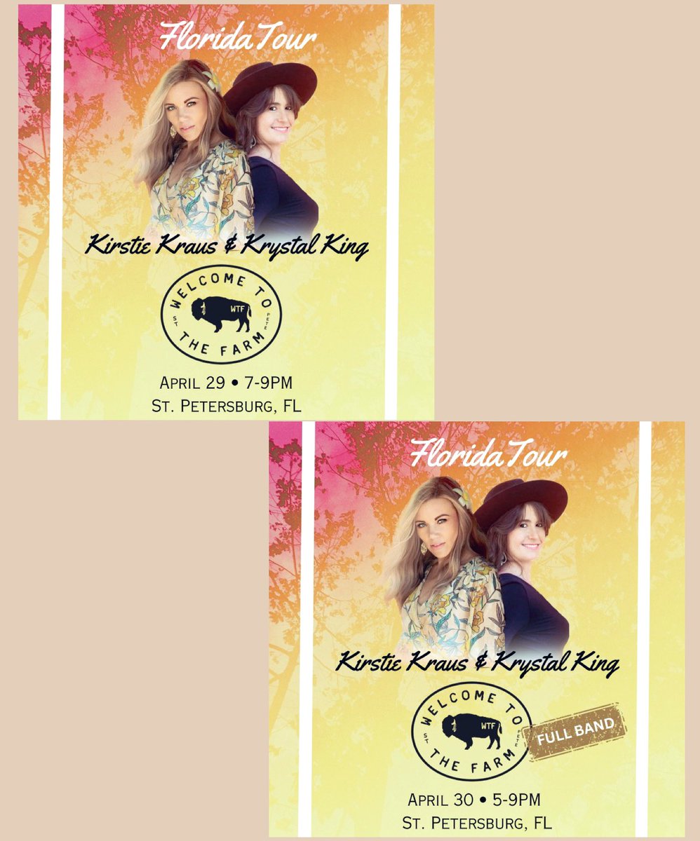 KirstieKraus's tweet photo. 🏝️☀️🐚 🐠 @PulseofCFL we’re headed for you starting Thursday! 🎶💯 @KrystalKingMus1
Tour Schedule Posted!
@GoTonight #FloridaTour #shellbent #tampamusicscene https://t.co/4HQnxOU6ln