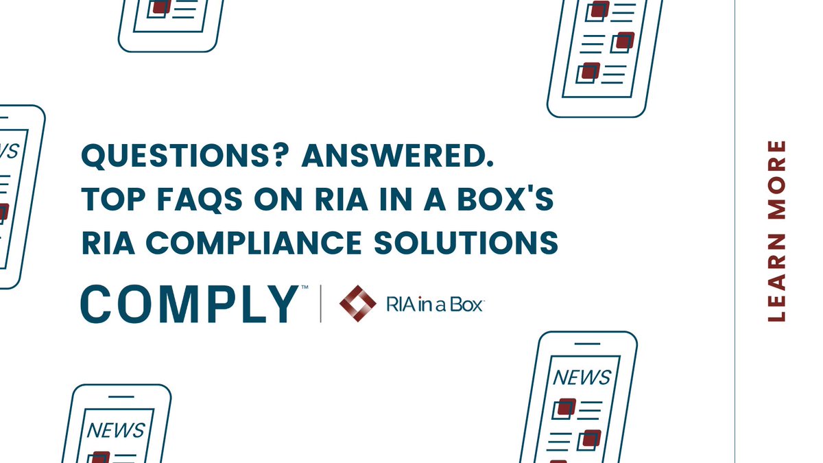 When it comes to investing in new #RIAcompliance solutions, your firm will likely have some due diligence questions to ensure your investment is worth every penny. To help out, we’ve gathered our top five frequently asked questions. riainabox.com/resources/blog…