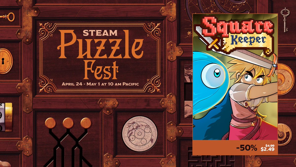 JanduSoft's tweet photo. The #SteamPuzzleFest is here and we have a fantastic puzzle game with a great discount!
⚔️ Buy #Squarekeeper, the amazing card game created by @StudioKanak and save 50% on your purchase!
📆Only until May 1st!
#steam #steamfest #cardgame #gamedev #indiedev #indiegame https://t.co/eFW8WyKy4i