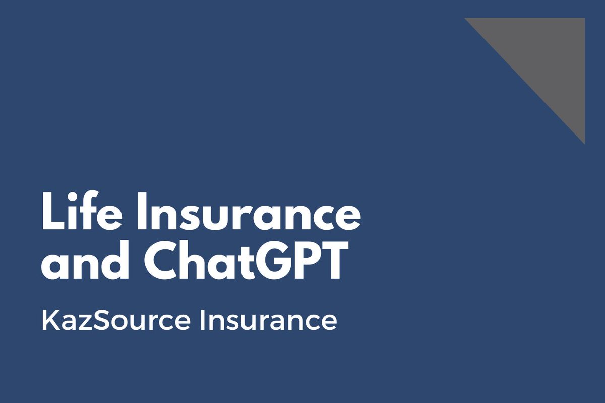 Revolutionizing Life Insurance with ChatGPT. - via @KazSource → ow.ly/IpQg50NO4S2 - #LifeInsurance #ChatGPT #Insurance #RiskAssessments #Underwriting #InsuranceIndustry #InsurTech