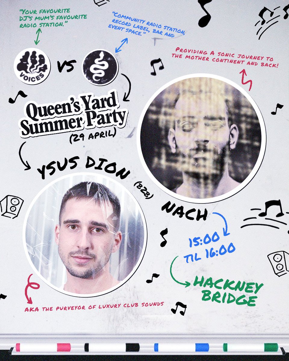 Summer festival season starts this weekend 🌞 Catch me at Queen's Yard Summer Party on Saturday going b2b with the super talented Nach, serving sunshine and afro-infused dance music 🍹 Ticket link 👇 ra.co/events/1540088