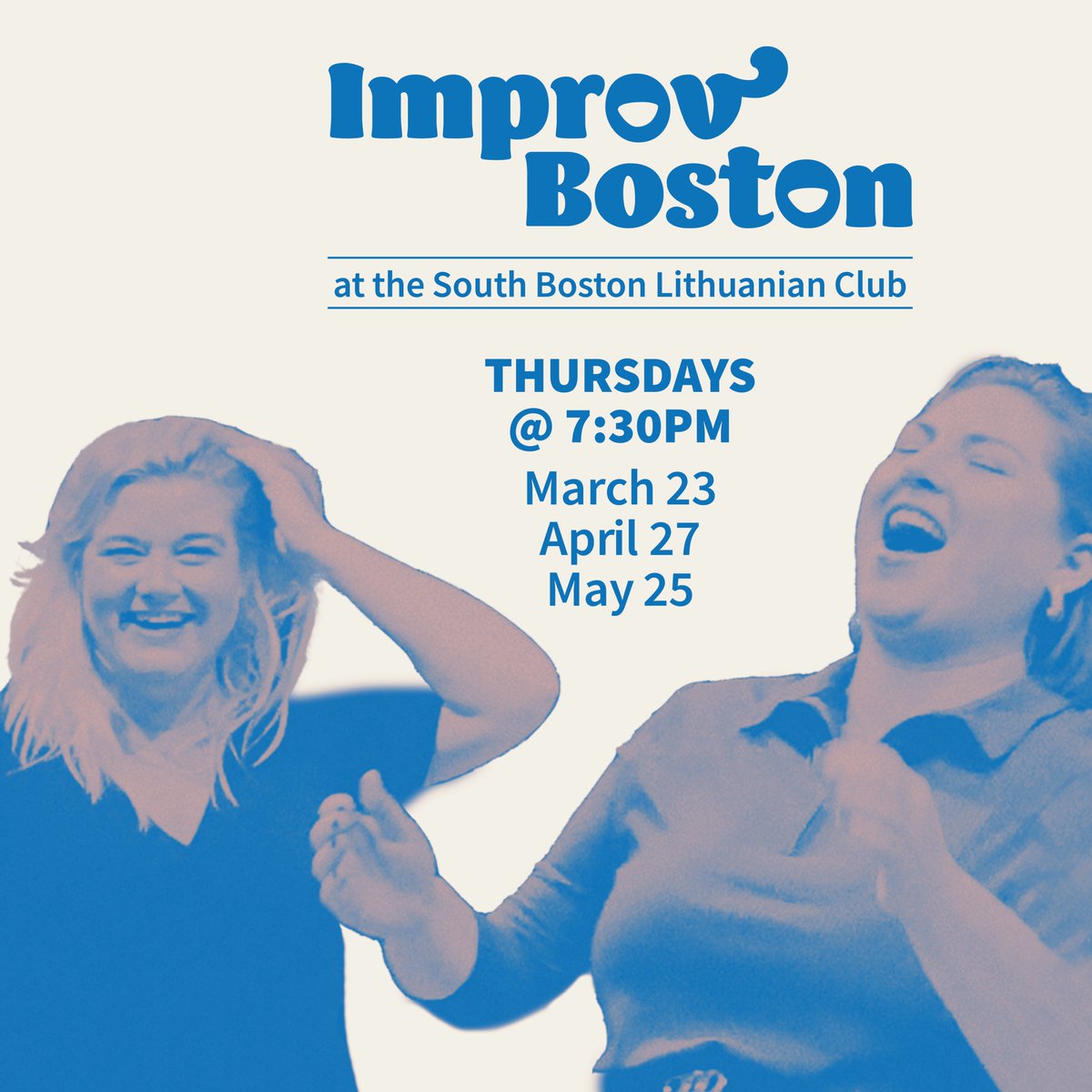 NEW SHOW ALERT! ImprovBoston is teaming up with the South Boston Lithuanian Club to bring improv comedy to Southie! Last month's show was an absolute blast and we are so excited to be coming back! THIS THURSDAY @ 7:30pm! improvboston.com/shows/ use code IBinSouthie23 for $10 off!