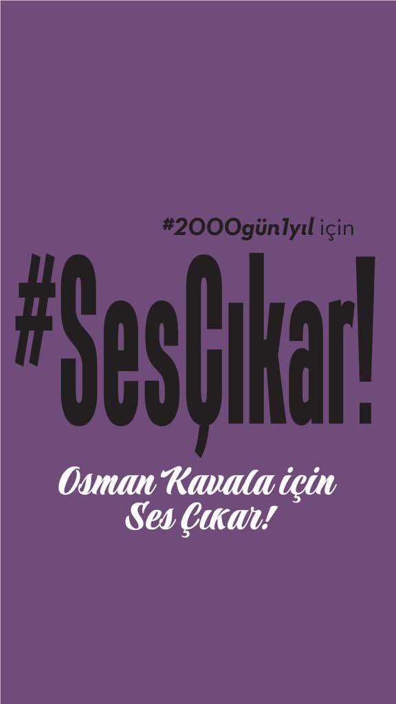 Osman Kavala’nın tam 2000 günü çalındı, pardon ile geçecek bir zaman değil bu, ömürden gidiyor. Haksız, hukuksuz tutuklulukta 2000 gün için #SesÇıkar