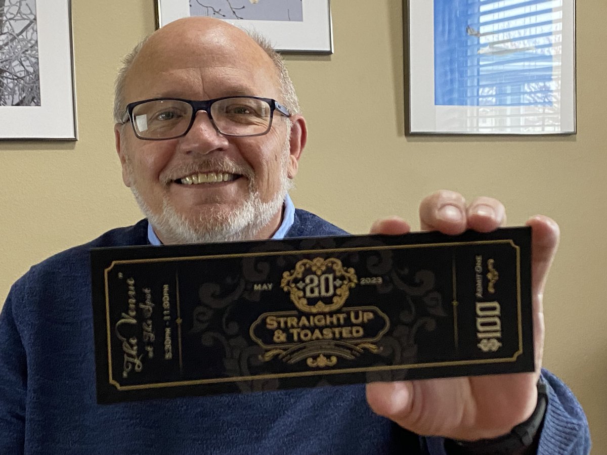 Mayor Tom Ross purchases his ticket to Straight Up &amp; Toasted.

Tickets on Sale Now! eventbrite.com/e/straight-up-…

[Tickets also available at The Spot, Gourmet Chef, and Pipe Dreams]