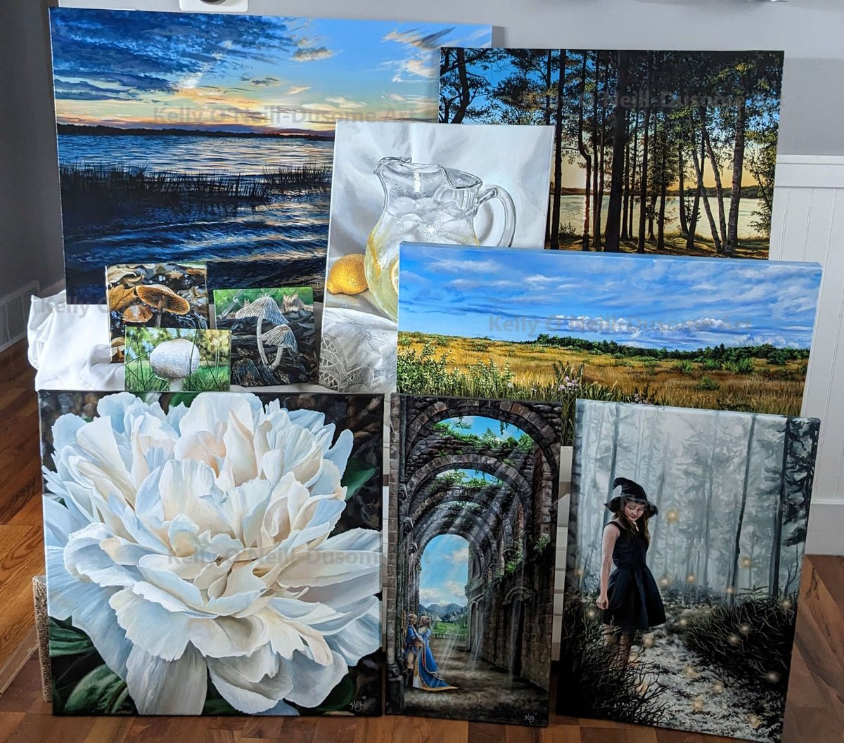 These 10 paintings are officially up on the website for purchase!! 😮
I also have limited-quantity giclées on fine art paper of these, so if you're not looking to get an original definitely still check out the prints!
Website is kellyaodart.com/shop 
Thank you❤️🙏