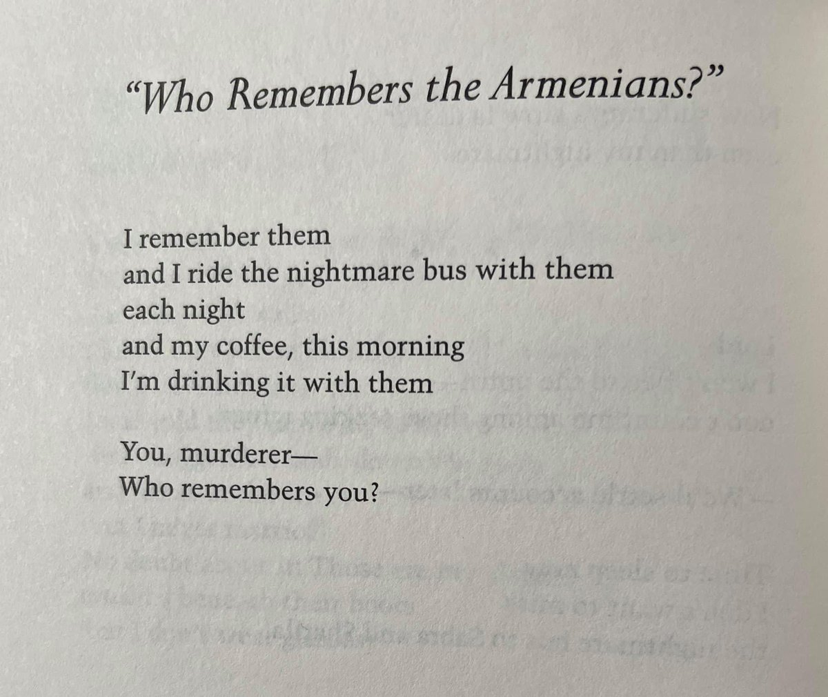 “Who remembers the Armenians?” A poem by Palestinian poet Najwan Darwish
