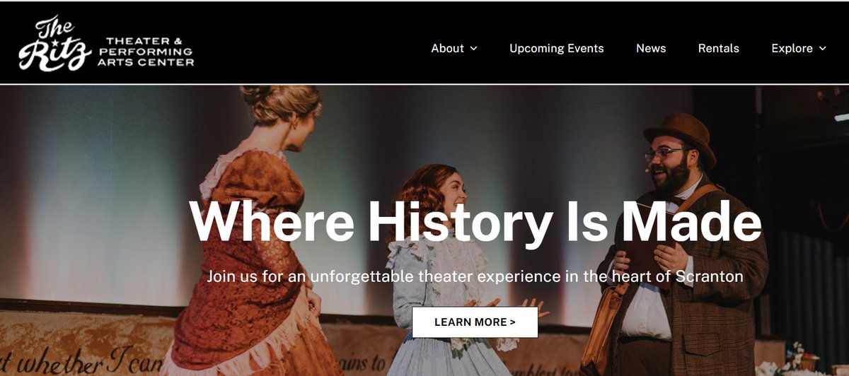 Have you been on our new website? 💻 Check out upcoming events, meet the staff, take a walk down memory lane as you check out past productions, and look at the Ritz in the news! 

New website here➡️ ow.ly/wrhp50NM7Ol

#ritztheater #scranton #discovernepa #websitelaunch