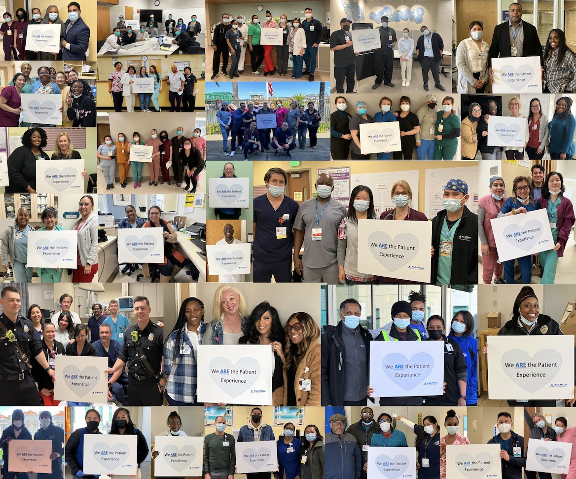 AlamedaHealth's tweet photo. In celebration of National Patient Experience Week we'd like to thank and honor our patients and the people who show up for them every day. It takes the collective efforts of all of us to create a safe, quality, and compassionate care experience for our patients. #PXTogether https://t.co/BMVZroPWMP
