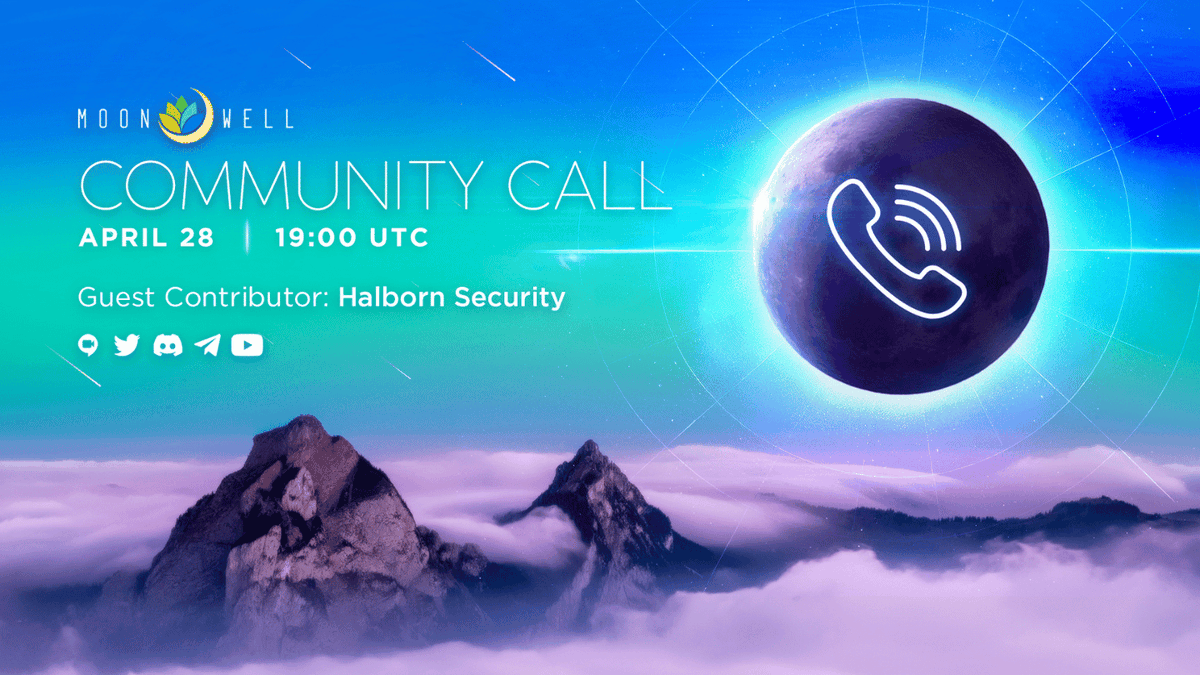MoonwellDeFi's tweet photo. 📞 Mark your calendar for the Moonwell Community Call this Friday!

Gain insights from our special guest @HalbornSecurity, catch up on the latest updates, and have your questions answered.

🗓️ April 28th | 19:00 UTC
❔Submit Q's: https://t.co/2CQNJGVWRh
🔗 https://t.co/IlYeCuIIfR https://t.co/8y8QmANy5P