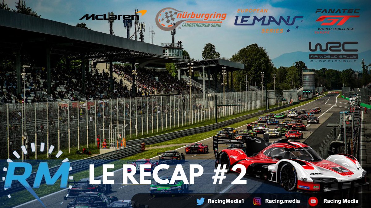 RacingMedia1's tweet photo. Le Récap #2 est sorti!
Au menu : PEUGEOT, MCLAREN, PORSCHE, ELMS, NÜRBURGRING, GTWC ET WRC
Bon appétit! 

https://t.co/ZW5BaRJjzF https://t.co/cRSZAArsA5