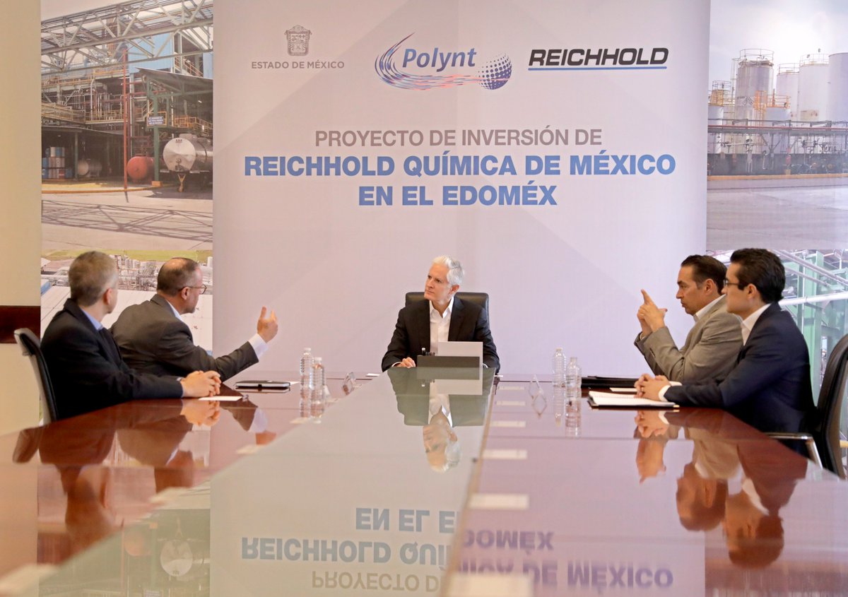 Reichhold Química de México, empresa líder en la elaboración de polímeros, hoy suma un nuevo proyecto en el #Edoméx. Nos informaron que van a invertir 182 millones de pesos para la expansión de su planta de #Atlacomulco.