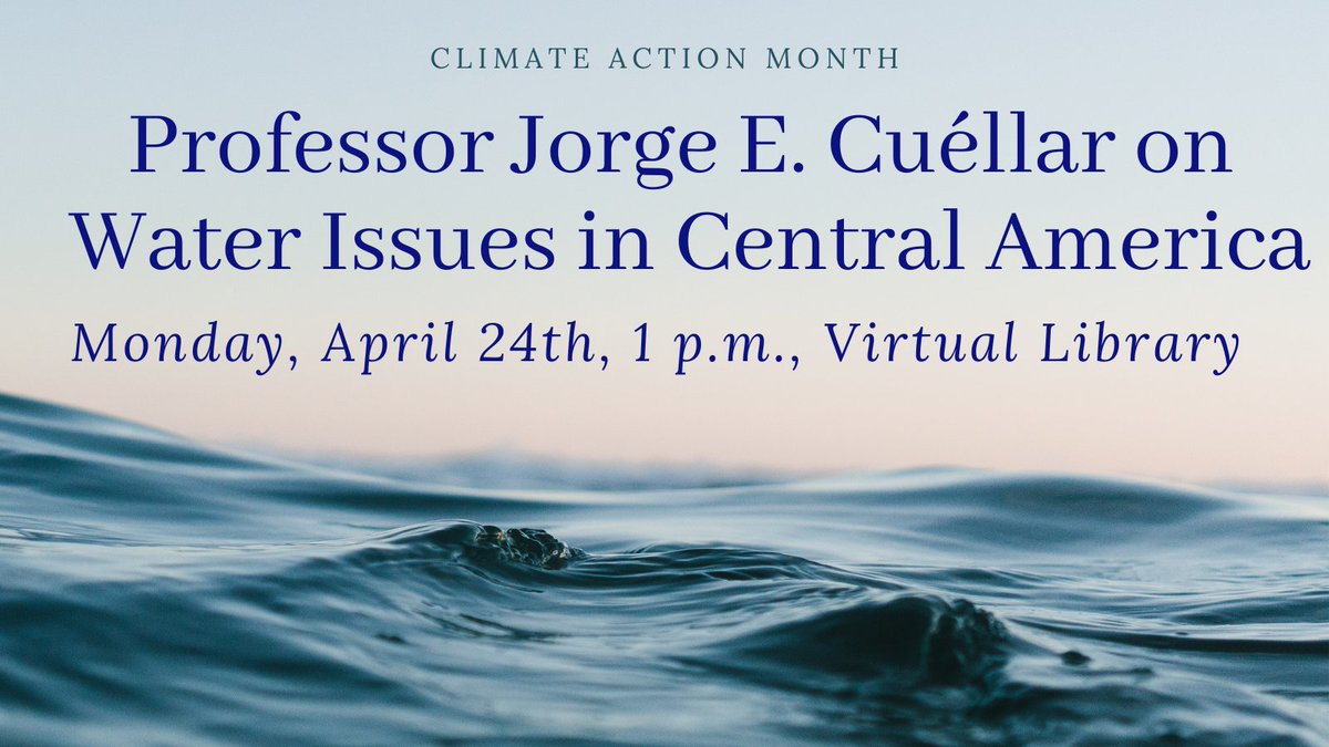 SFPublicLibrary's tweet photo. Today, 1PM PST, Virtual - #ClimateActionMonth conversation w Jorge Cuéllar @infrapolitics, Assistant Professor of Latin American, Latino & Caribbean Studies at Dartmouth College, will speak on water issues in contemporary Central America. Register at
https://t.co/IgOCO446Hx https://t.co/NyAq22orAo