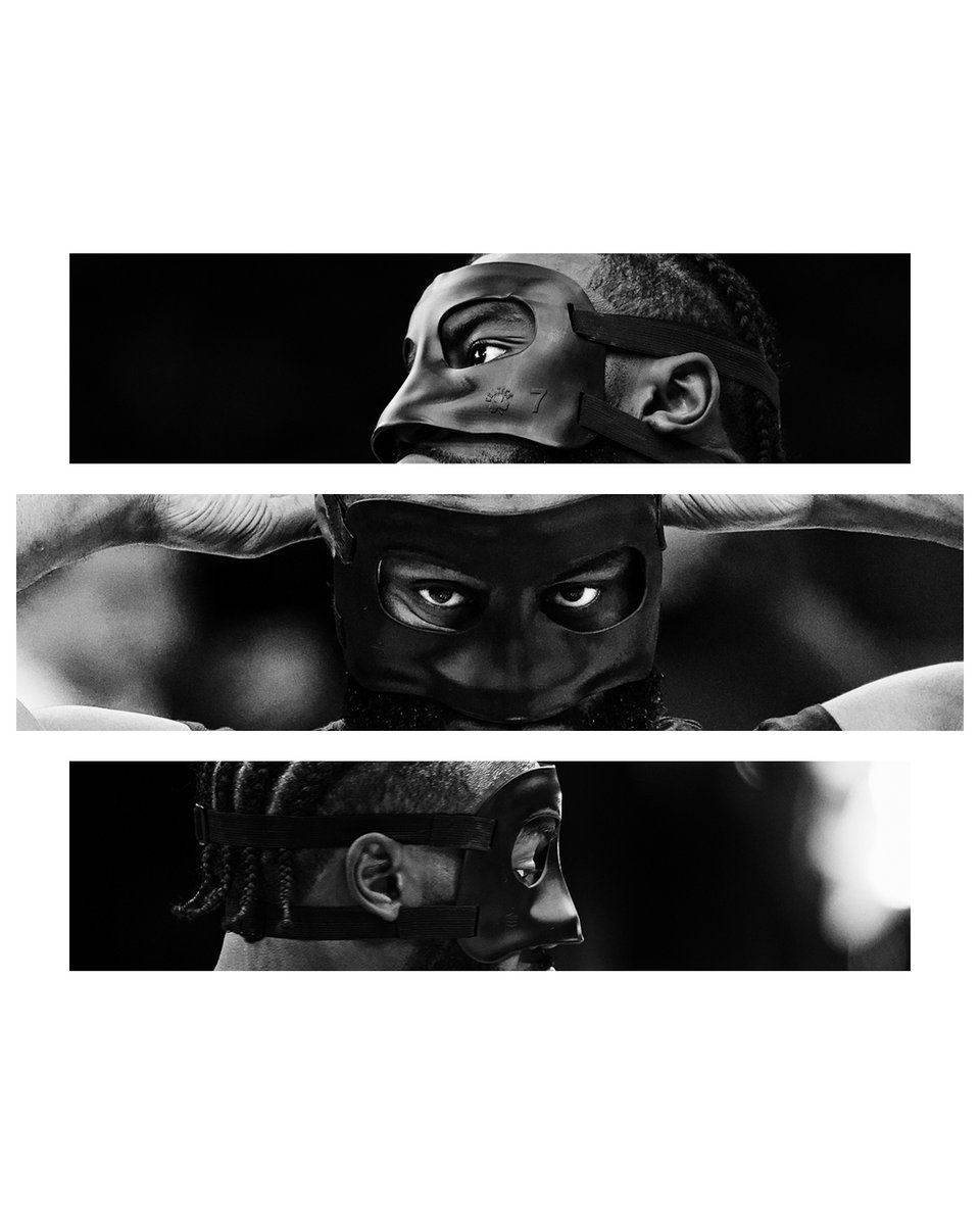 celtics's tweet photo. Masked JB's run was TOUGH 😤 https://t.co/VFHLqA6E2C