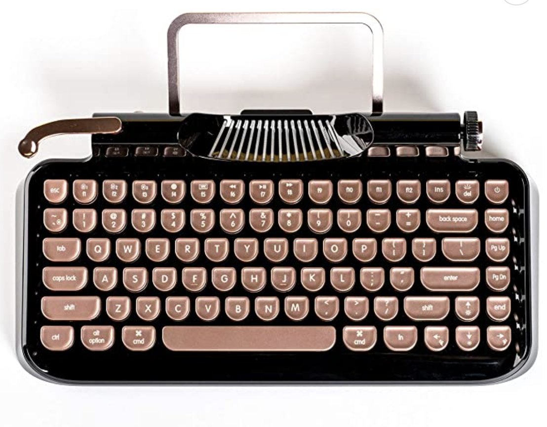 JenandGoo's tweet photo. Does anybody else love the look of retro writing gear?  I love this wireless keyboard.

https://t.co/gmmE0neYAr

#retro #vintage #WritingCommunity #writinglife #writers #tech #gadgets #iPad #mobiletablets
As an Amazon Associate, I earn from qualifying purchases. https://t.co/NnqpuHTaUg